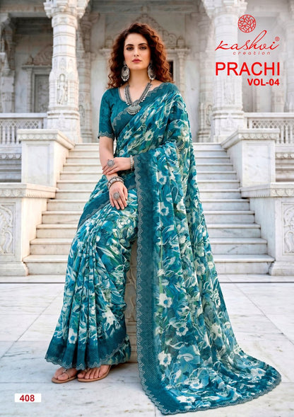 Prachi Vol 4 Kashvi Creation Sarees Wholesaler Ahmedabad