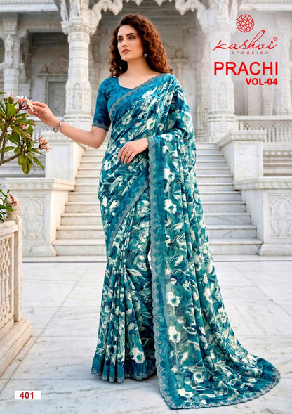 Prachi Vol 4 Kashvi Creation Sarees Wholesaler Ahmedabad