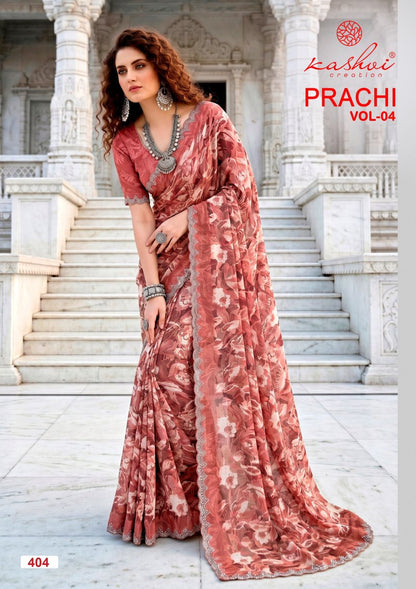 Prachi Vol 4 Kashvi Creation Sarees Wholesaler Ahmedabad