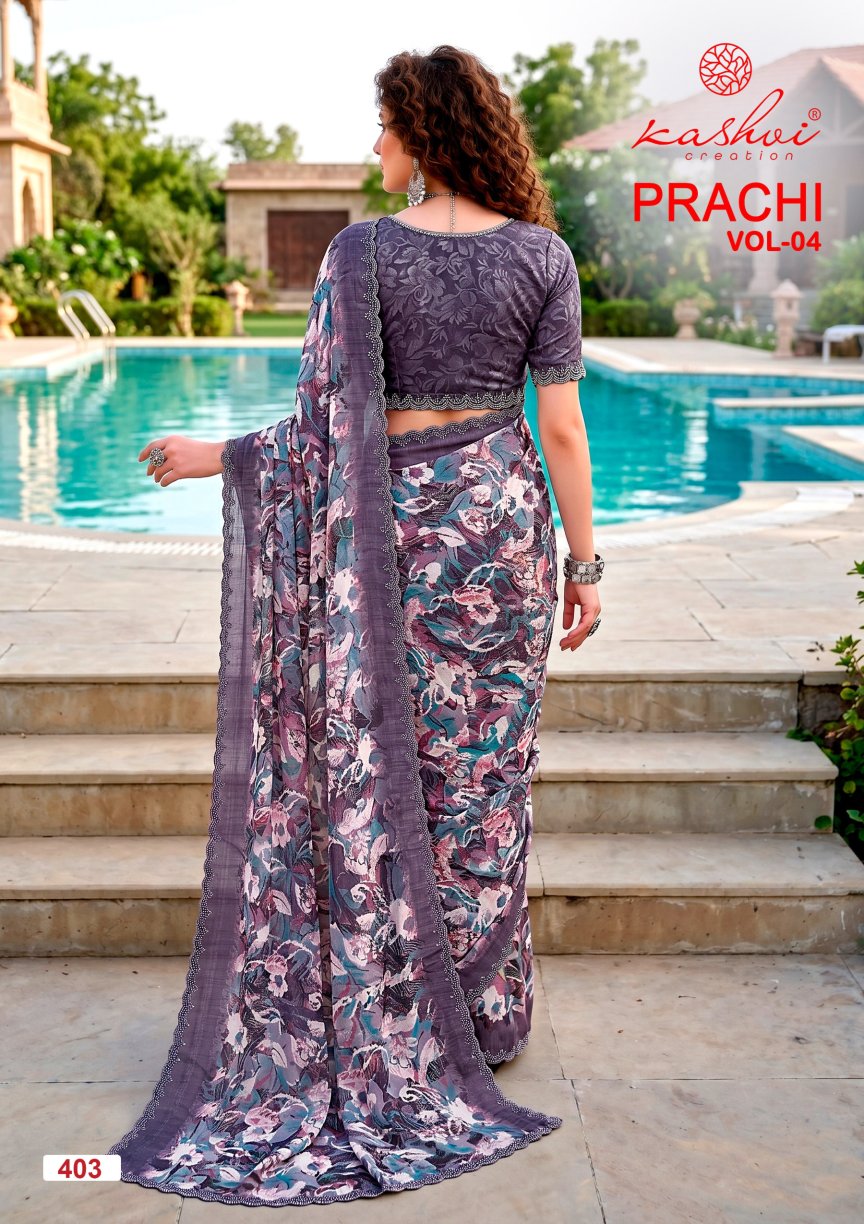 Prachi Vol 4 Kashvi Creation Sarees Wholesaler Ahmedabad