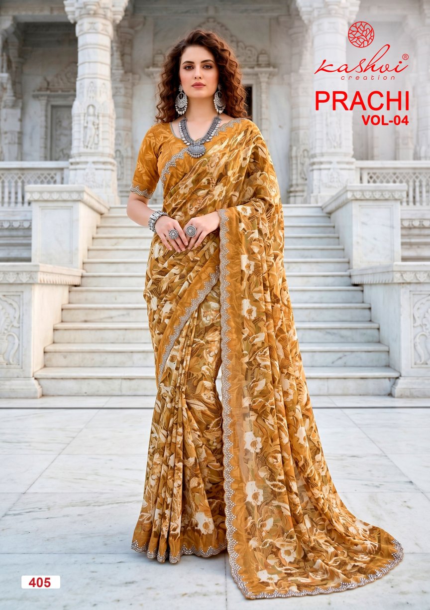 Prachi Vol 4 Kashvi Creation Sarees Wholesaler Ahmedabad