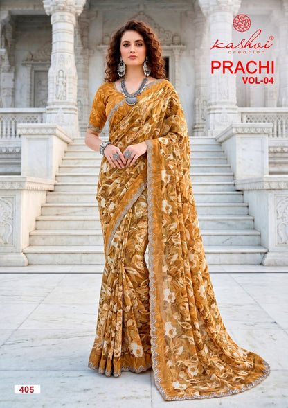Prachi Vol 4 Kashvi Creation Sarees Wholesaler Ahmedabad