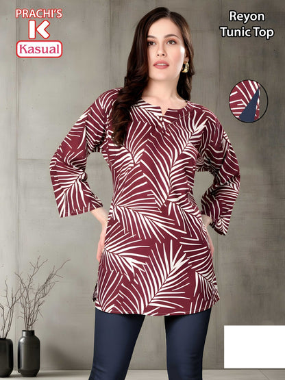 Prachis Kasual Reyon Short Kurtis Wholesale Rate