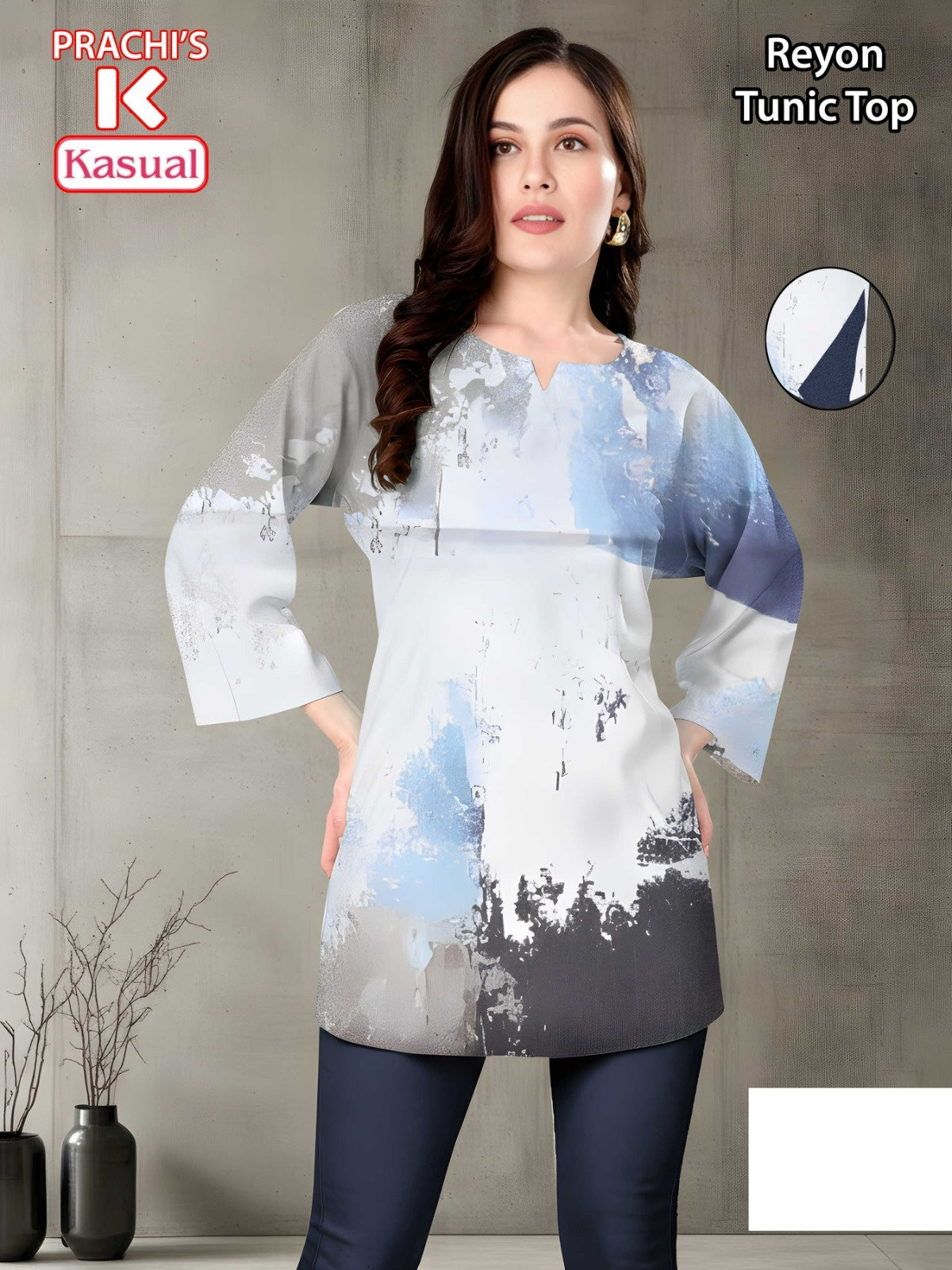 Prachis Kasual Reyon Short Kurtis Wholesale Rate