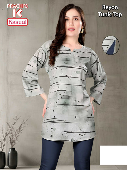 Prachis Kasual Reyon Short Kurtis Wholesale Rate