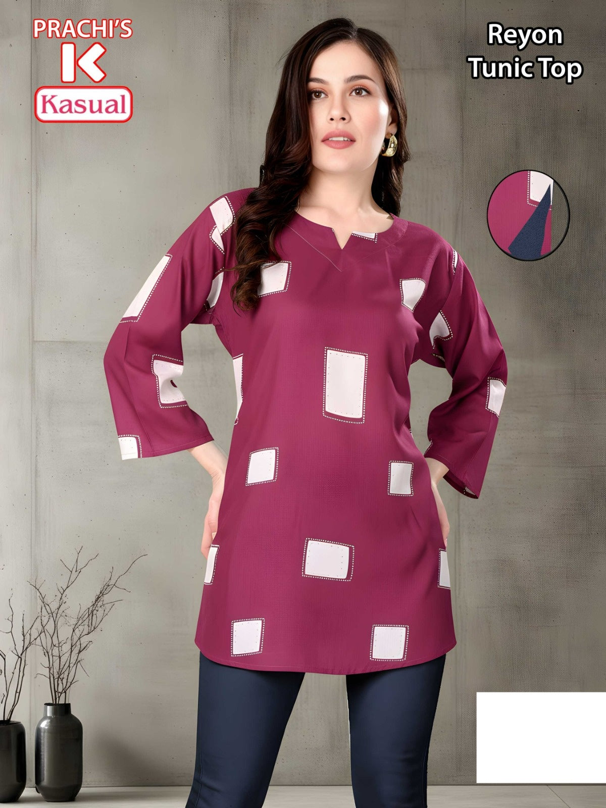 Prachis Kasual Reyon Short Kurtis Wholesale Rate