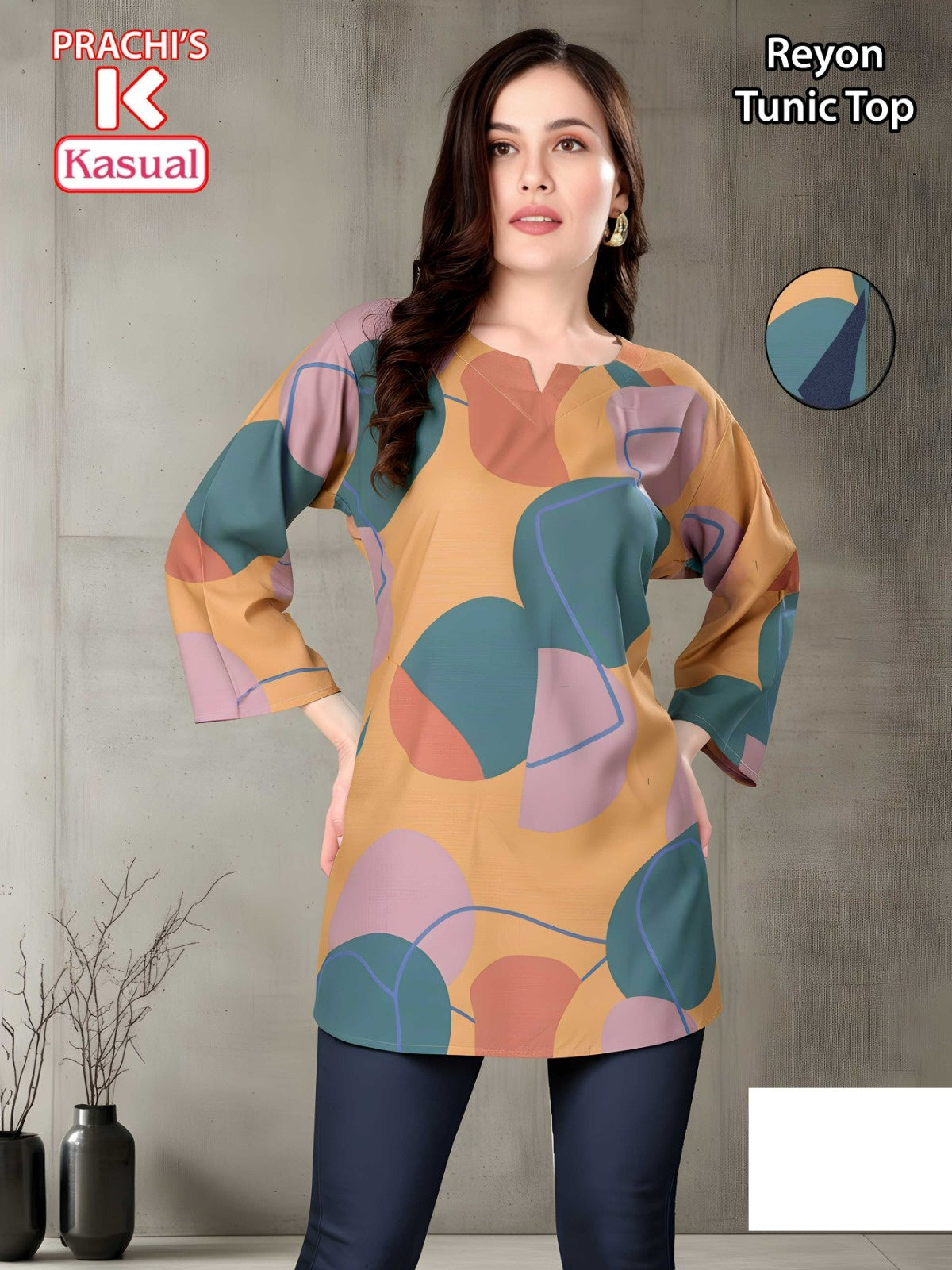 Prachis Kasual Reyon Short Kurtis Wholesale Rate