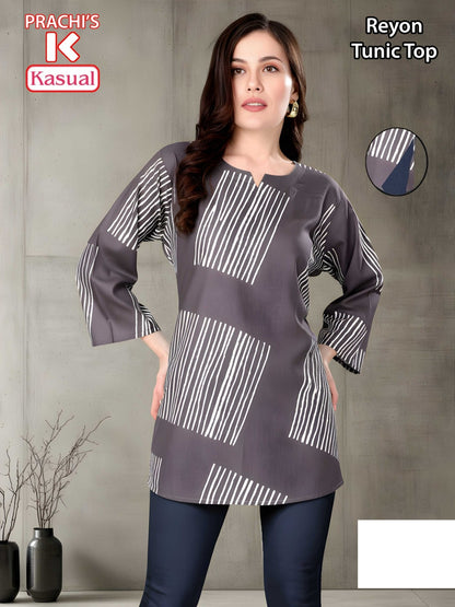 Prachis Kasual Reyon Short Kurtis Wholesale Rate