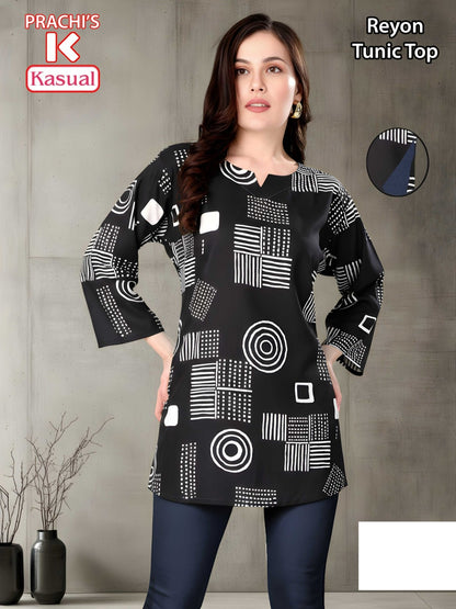 Prachis Kasual Reyon Short Kurtis Wholesale Rate