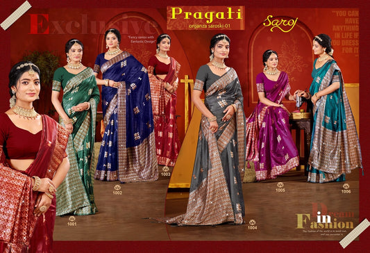 Pragati Organza Saroski Saroj Soft Organza Sarees Supplier