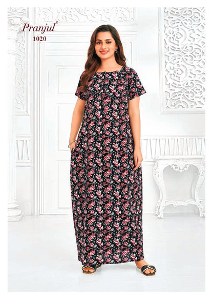 Pragati Vol 10 Pranjul Cotton Night Gowns Wholesale Price