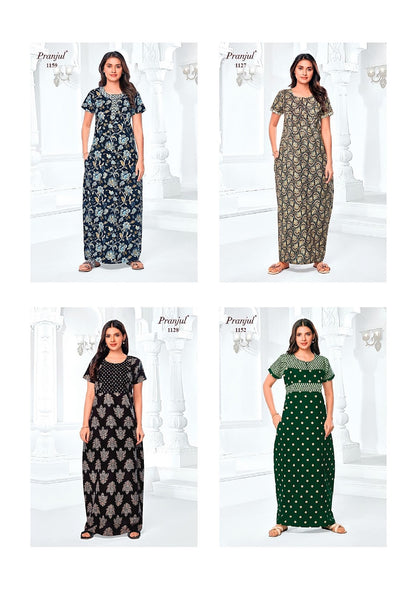 Pragati Vol 11 Pranjul Cotton Night Gowns Wholesale