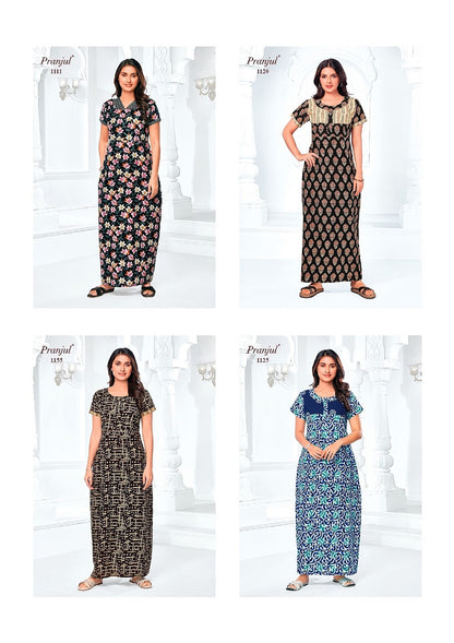 Pragati Vol 11 Pranjul Cotton Night Gowns Wholesale