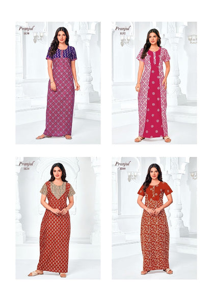 Pragati Vol 11 Pranjul Cotton Night Gowns Wholesale