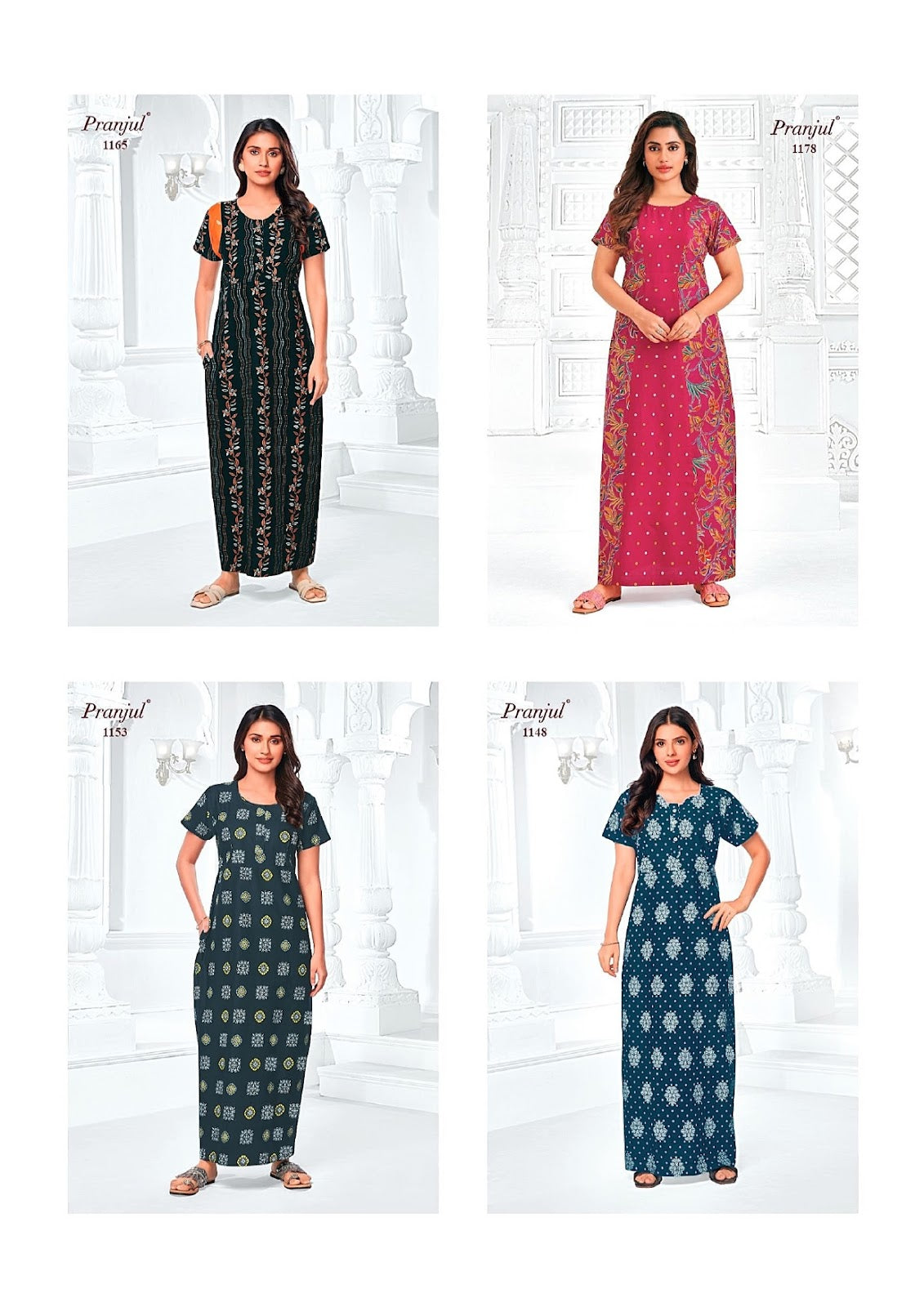 Pragati Vol 11 Pranjul Cotton Night Gowns Wholesale