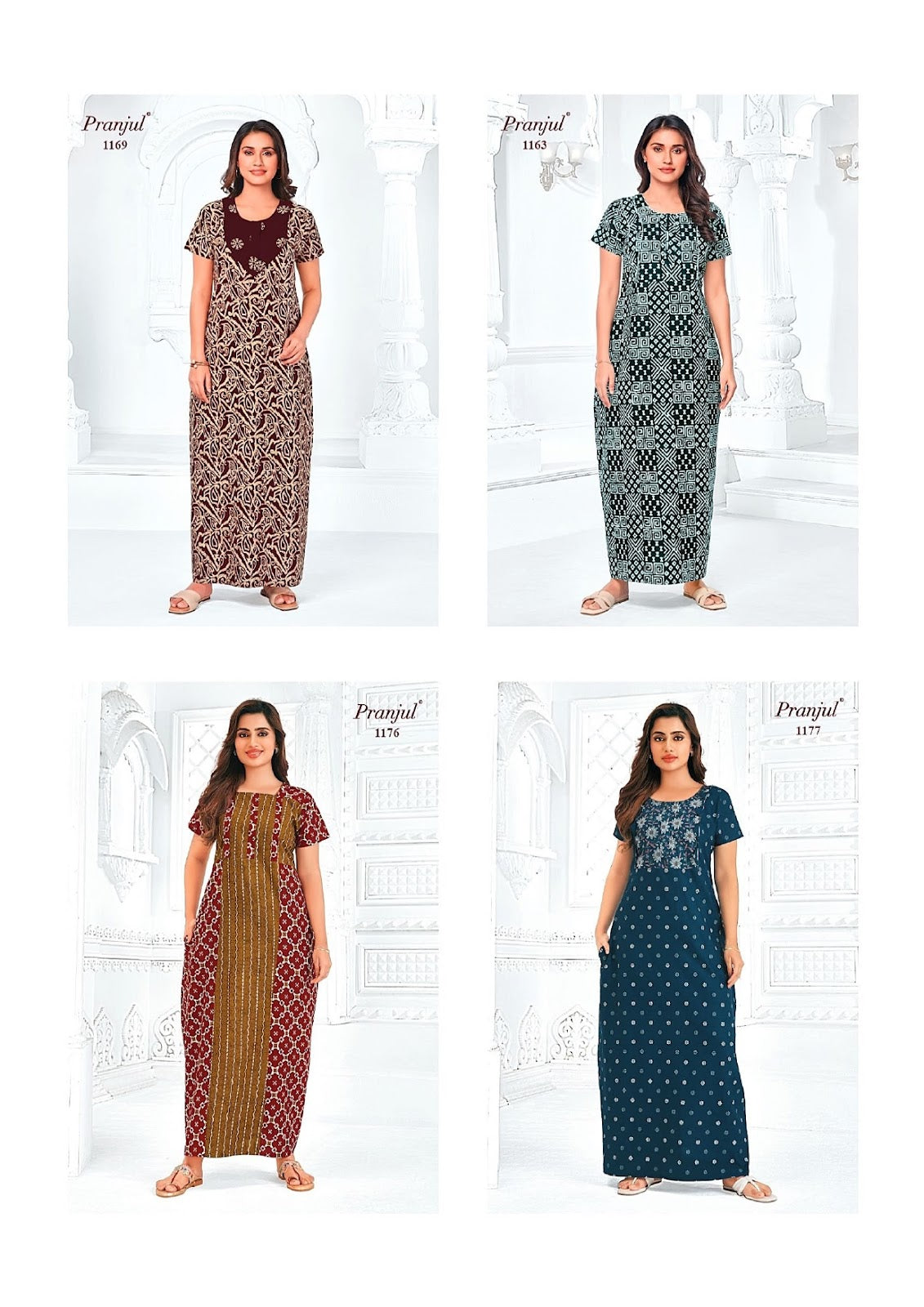 Pragati Vol 11 Pranjul Cotton Night Gowns Wholesale