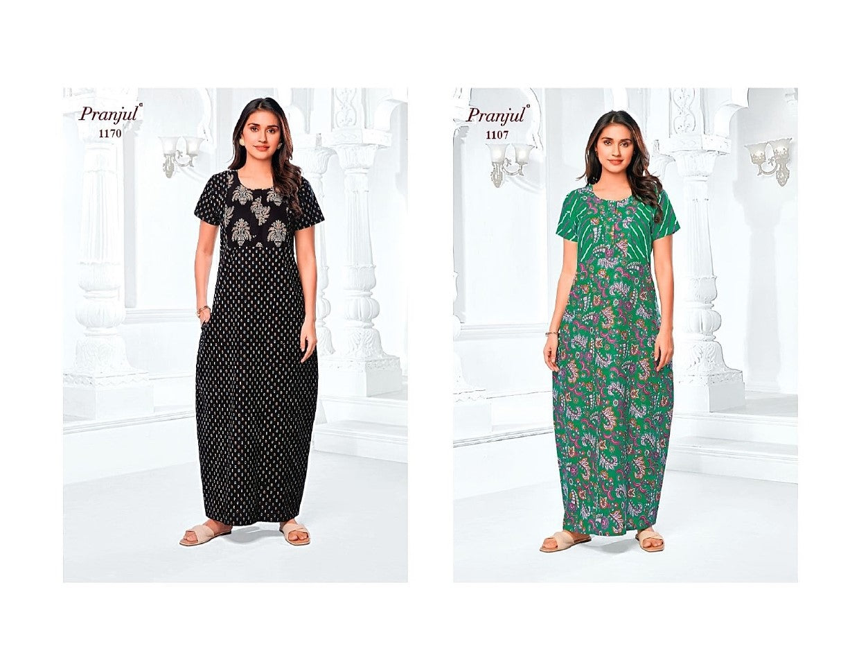 Pragati Vol 11 Pranjul Cotton Night Gowns Wholesale