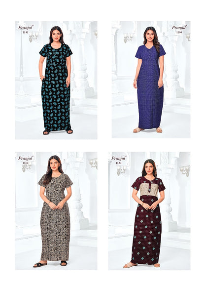 Pragati Vol 11 Pranjul Cotton Night Gowns Wholesale