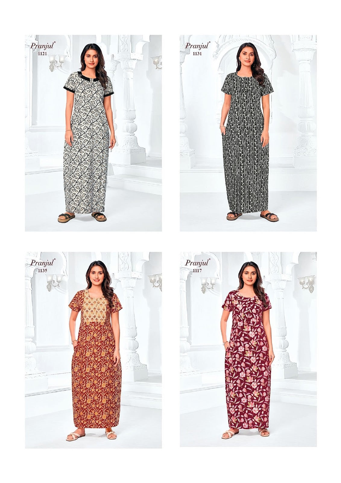 Pragati Vol 11 Pranjul Cotton Night Gowns Wholesale