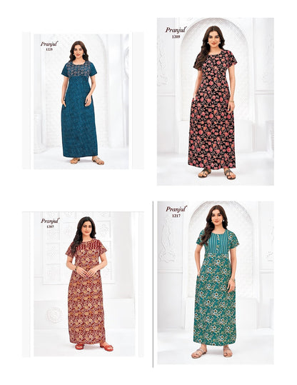 Pragati Vol 12 Pranjul Cotton Night Gowns Manufacturer Gujarat
