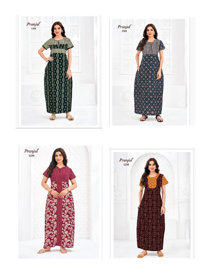 Pragati Vol 12 Pranjul Cotton Night Gowns Manufacturer Gujarat