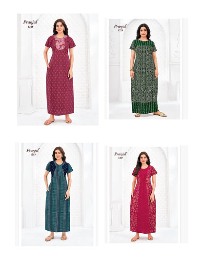 Pragati Vol 12 Pranjul Cotton Night Gowns Manufacturer Gujarat