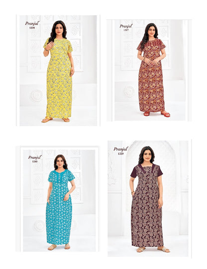 Pragati Vol 12 Pranjul Cotton Night Gowns Manufacturer Gujarat
