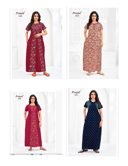 Pragati Vol 12 Pranjul Cotton Night Gowns Manufacturer Gujarat