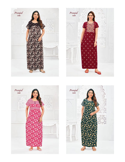 Pragati Vol 14 Pranjul Cotton Night Gowns Exporter Gujarat