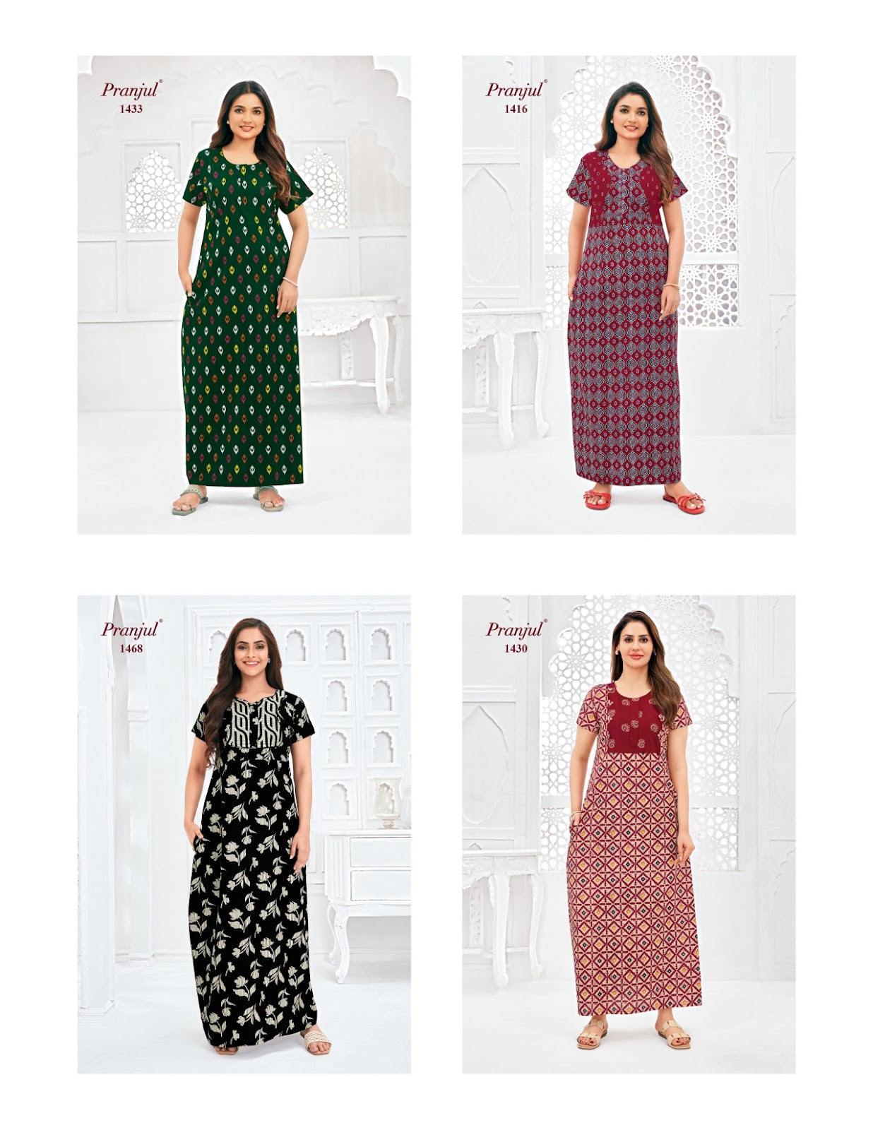 Pragati Vol 14 Pranjul Cotton Night Gowns Exporter Gujarat