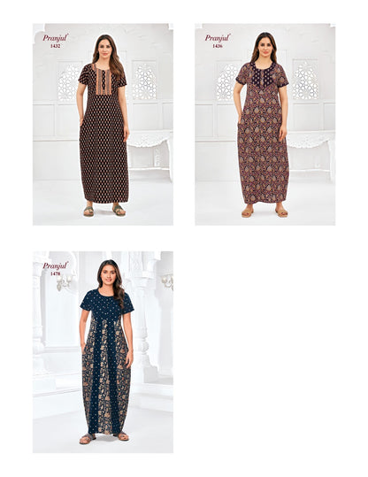 Pragati Vol 14 Pranjul Cotton Night Gowns Exporter Gujarat