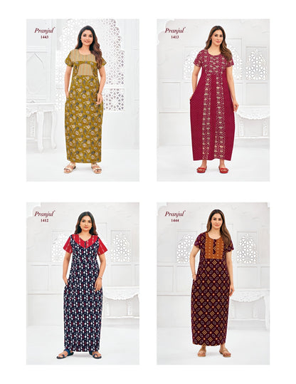 Pragati Vol 14 Pranjul Cotton Night Gowns Exporter Gujarat
