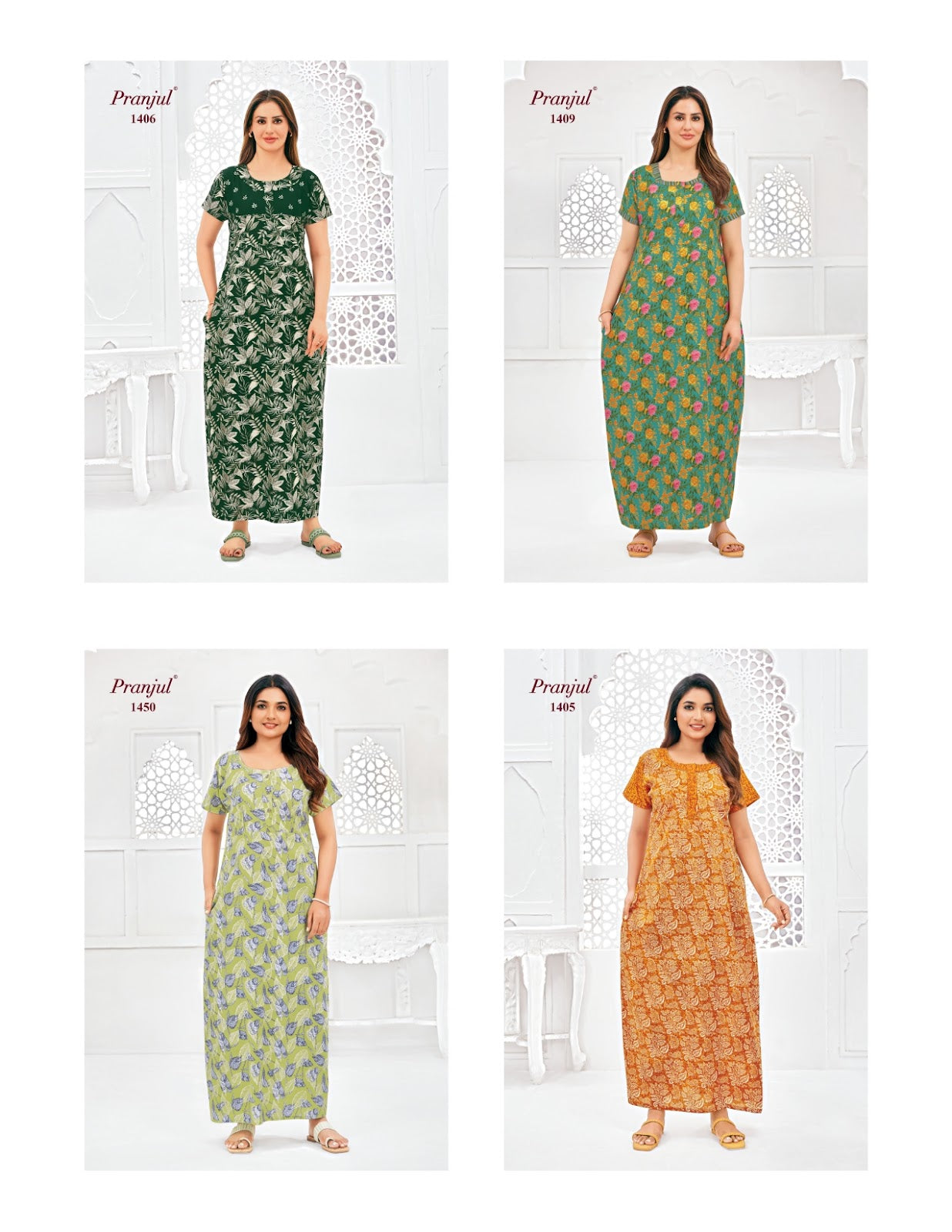 Pragati Vol 14 Pranjul Cotton Night Gowns Exporter Gujarat