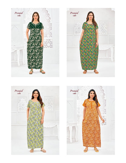 Pragati Vol 14 Pranjul Cotton Night Gowns Exporter Gujarat
