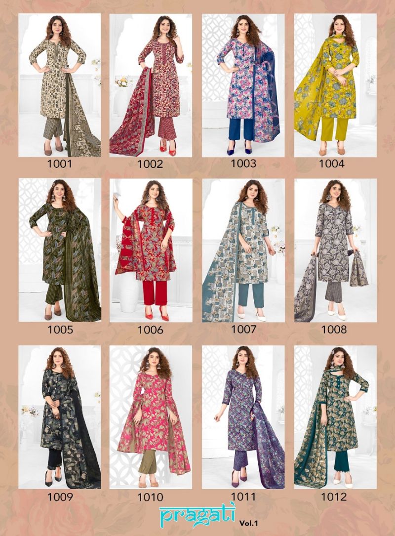 Pragati Vol 1 Hemprabha Cotton Dress Material Exporter India