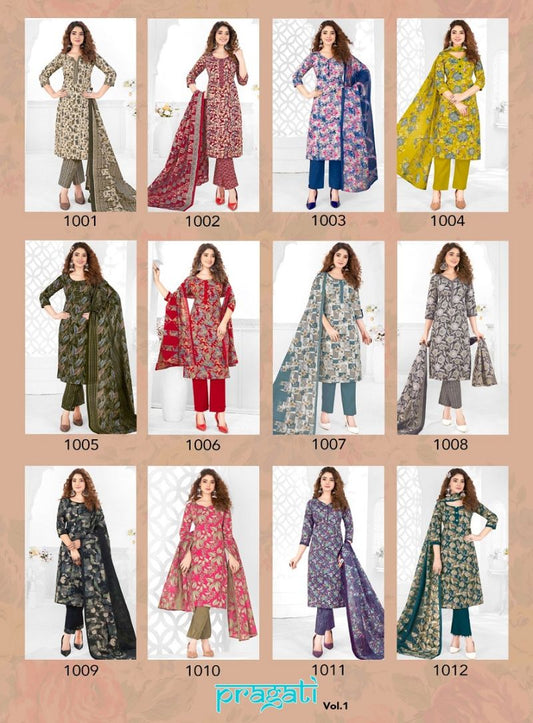 Pragati Vol 1 Hemprabha Cotton Dress Material Exporter India