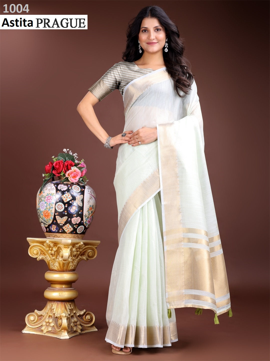 Prague 1001-1005 Astita Cotton Sarees Manufacturer Ahmedabad