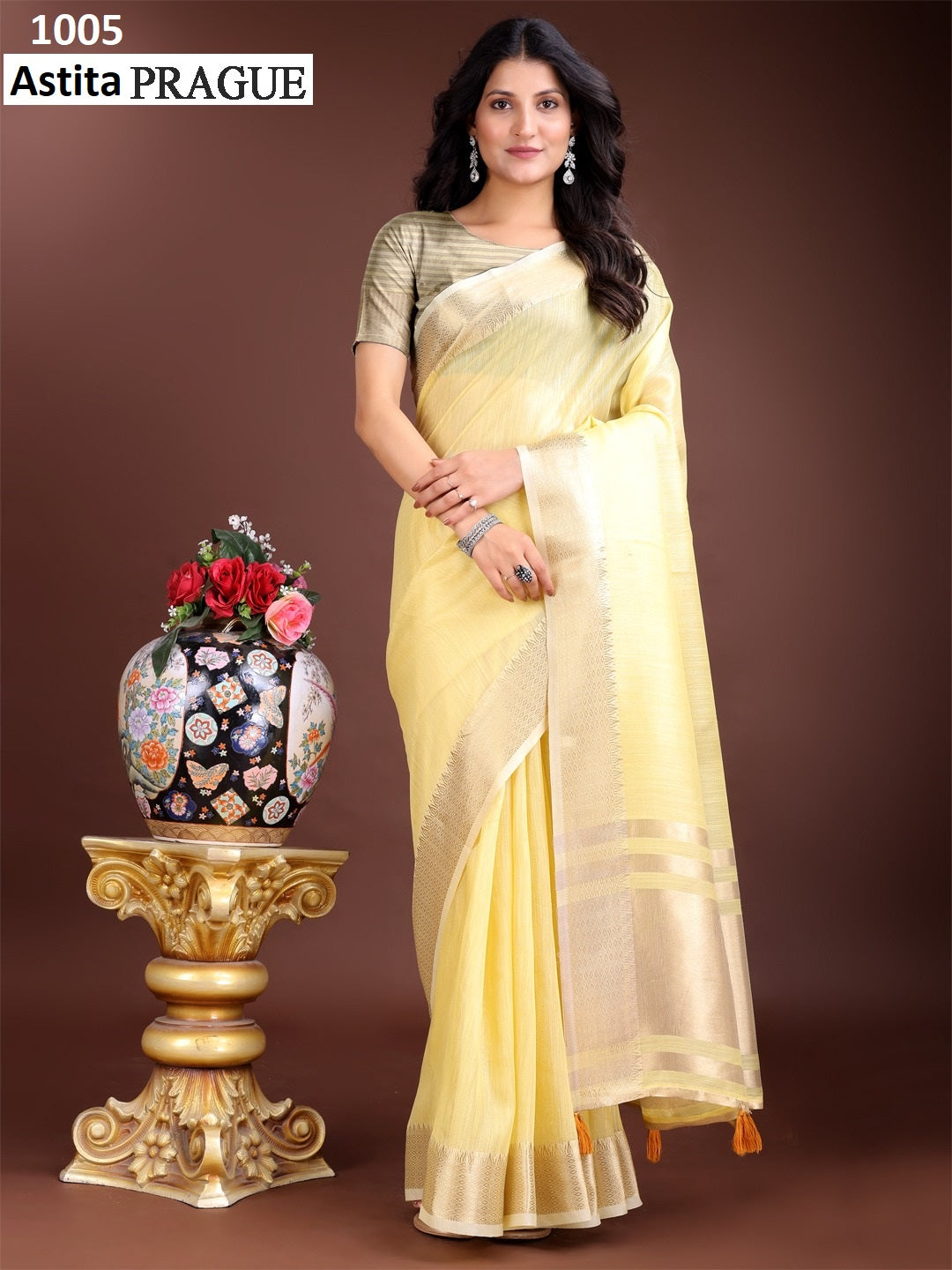 Prague 1001-1005 Astita Cotton Sarees Manufacturer Ahmedabad