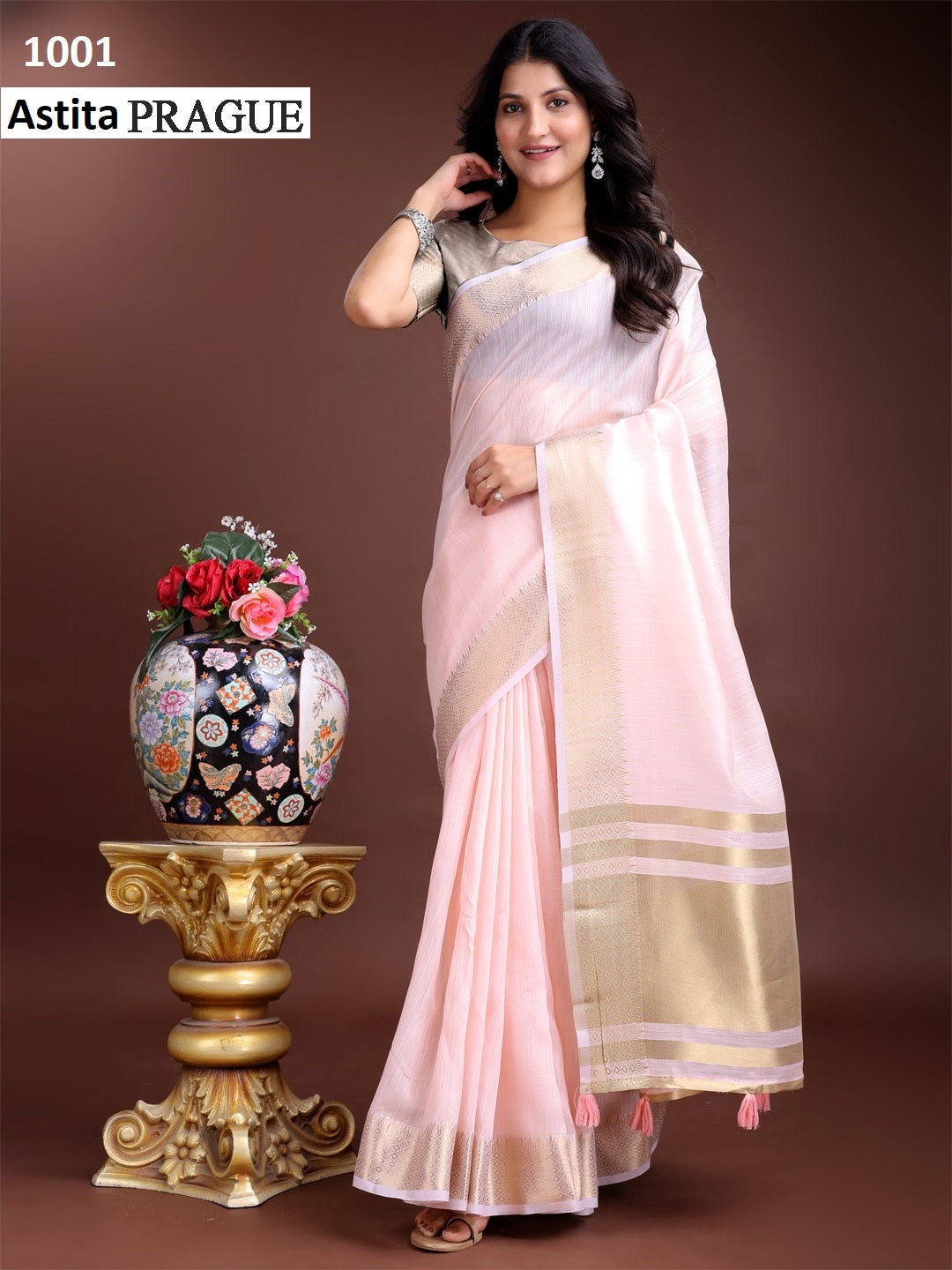 Prague 1001-1005 Astita Cotton Sarees Manufacturer Ahmedabad