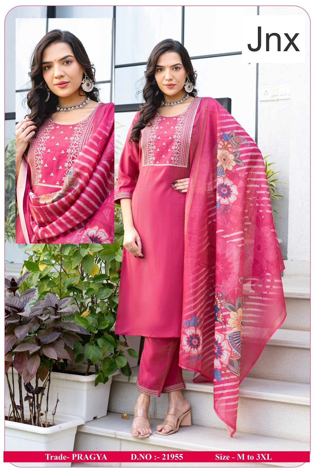 Pragya 241125 Jnx Roman Shimmer Readymade Pant Style Suits Manufacturer