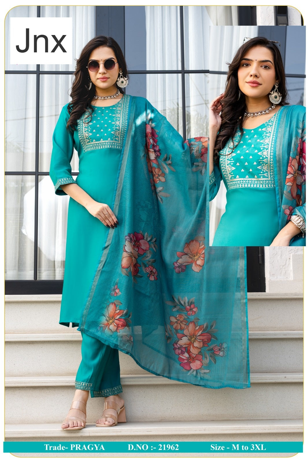 Pragya 241125 Jnx Roman Shimmer Readymade Pant Style Suits Manufacturer