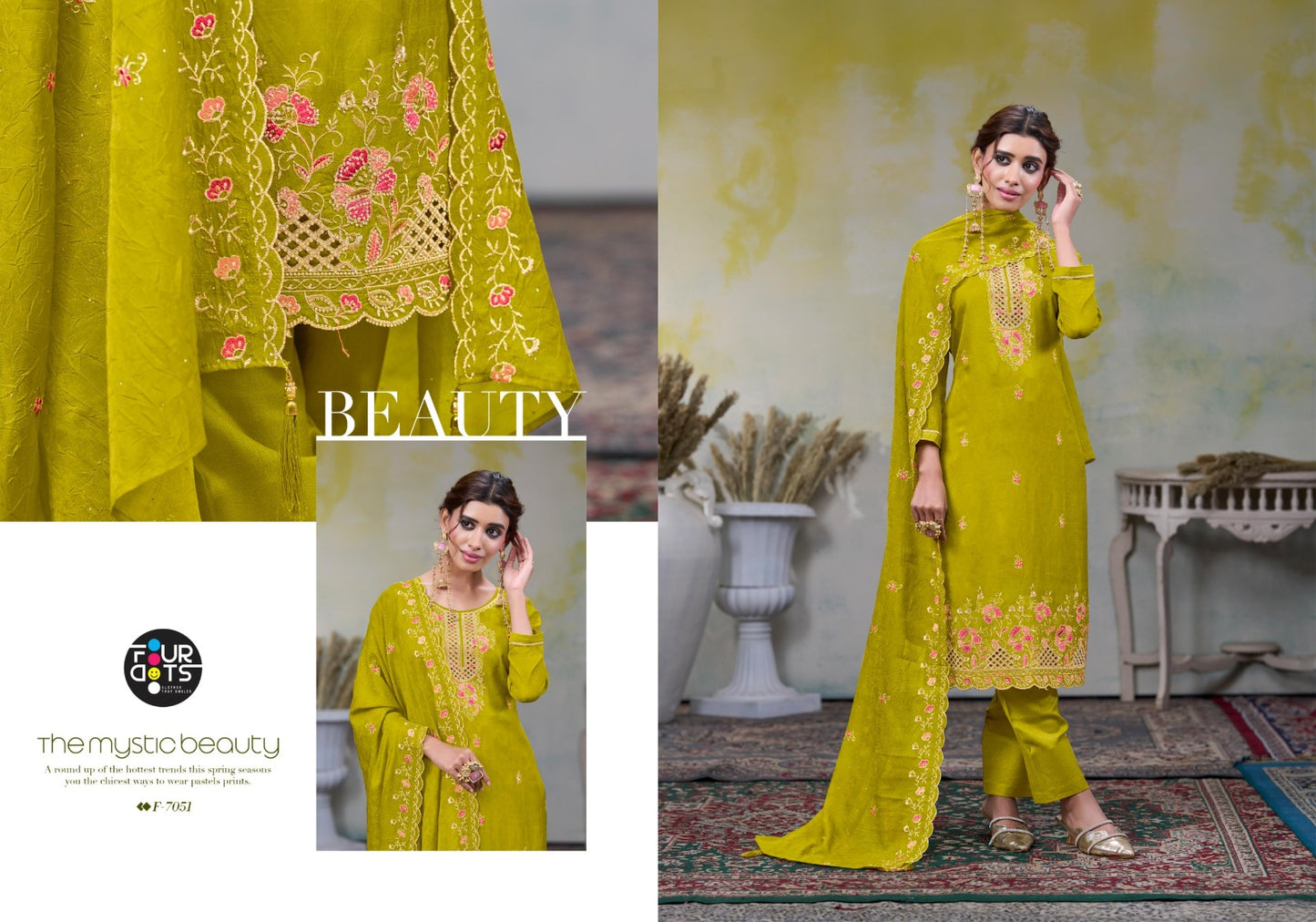Pragya Four Dots Organza Pant Style Suits Manufacturer Ahmedabad