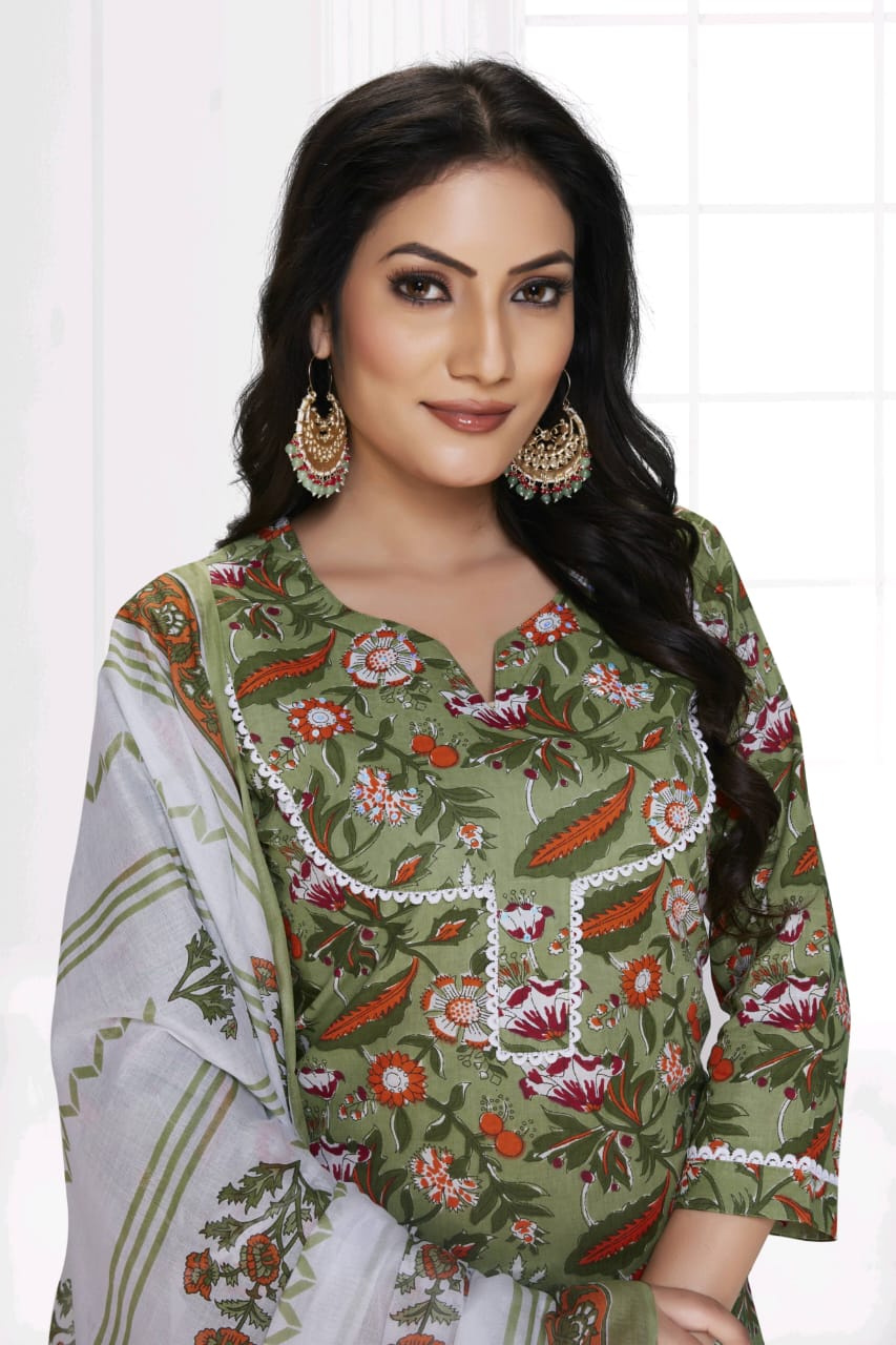 Pragya Mcm Lifestyle Cotton Lawn Readymade Pant Style Suits Wholesaler India