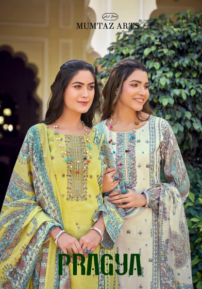 Pragya Mumtaz Arts Jam Satin Karachi Salwar Suits Manufacturer India