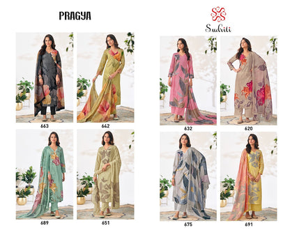 Pragya Sudriti Sahiba Cotton Lawn Pant Style Suits Exporter