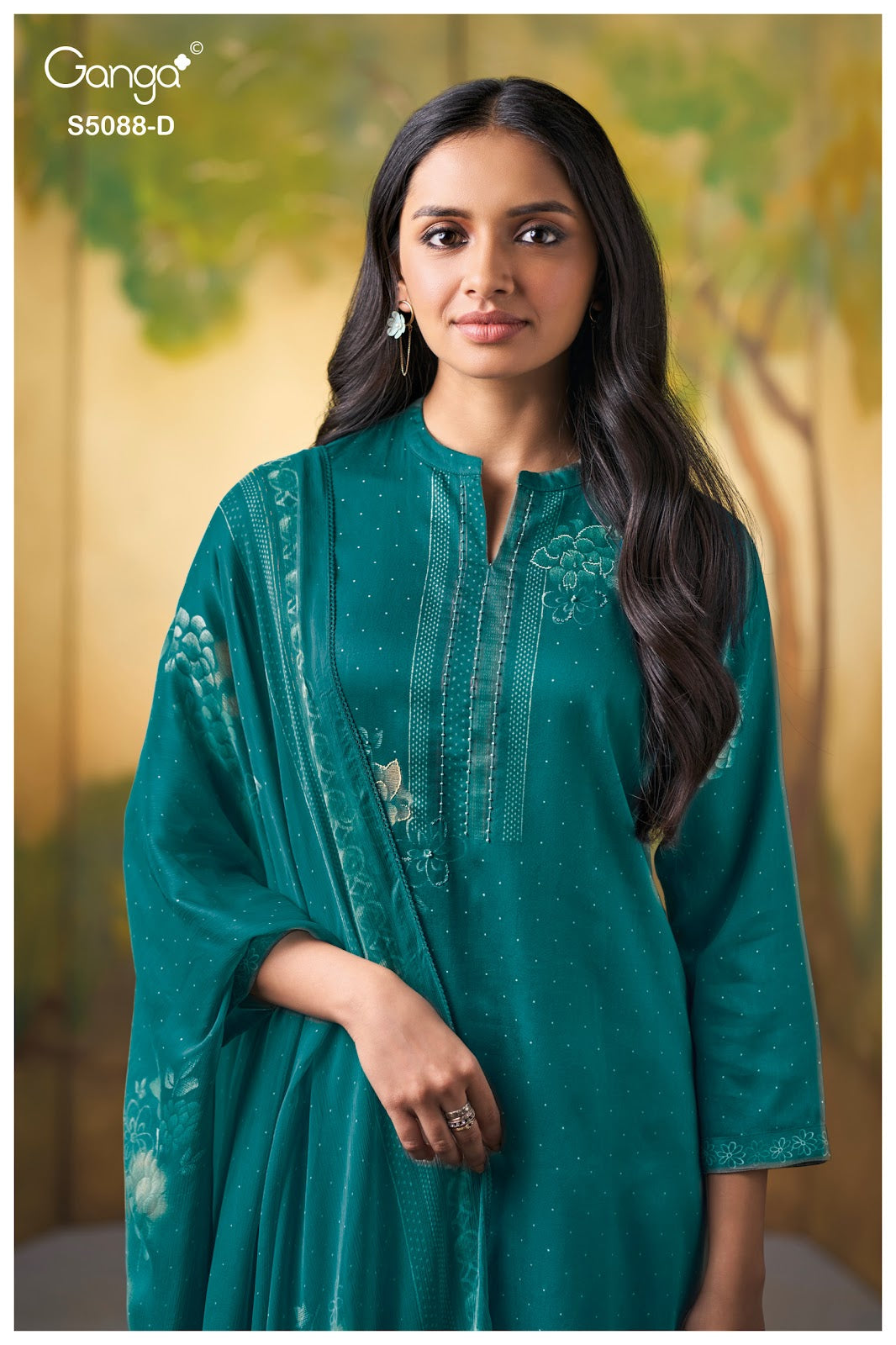 Prairie S5088 Ganga Cotton Satin Pant Style Suits Manufacturer Ahmedabad