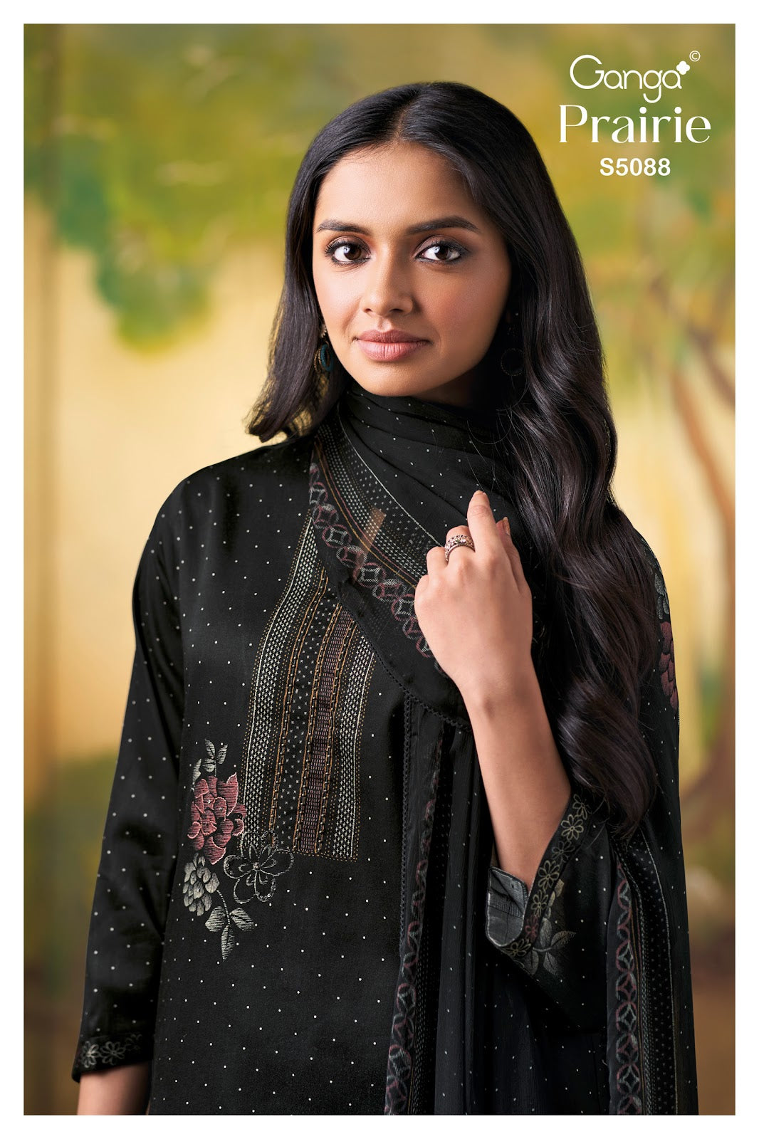 Prairie S5088 Ganga Cotton Satin Pant Style Suits Manufacturer Ahmedabad