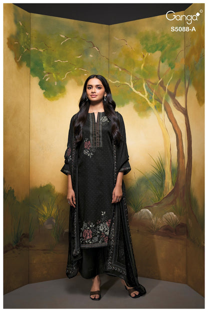 Prairie S5088 Ganga Cotton Satin Pant Style Suits Manufacturer Ahmedabad