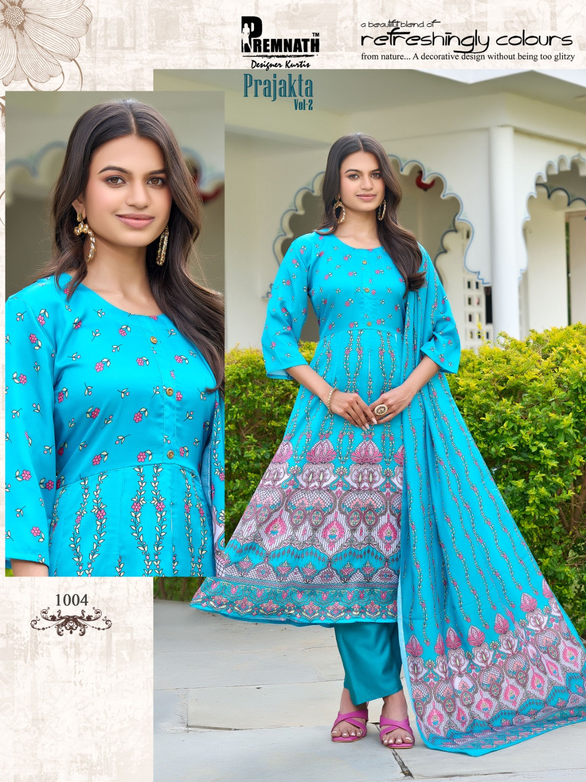 Prajakta Vol 2 Premnath Roman Readymade Anarkali Suits Wholesaler