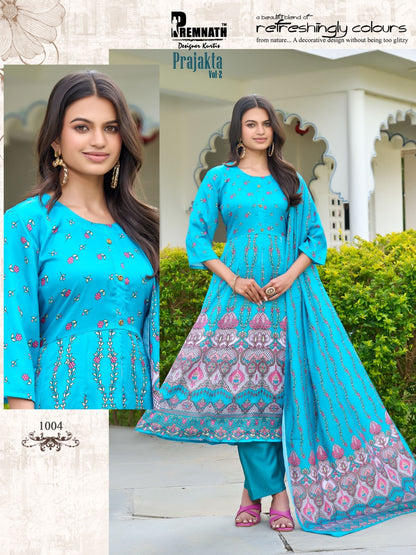 Prajakta Vol 2 Premnath Roman Readymade Anarkali Suits Wholesaler